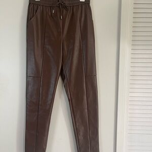 Women’s Brown Leather Pants